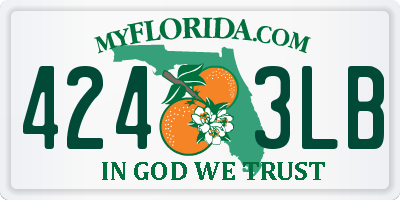 FL license plate 4243LB
