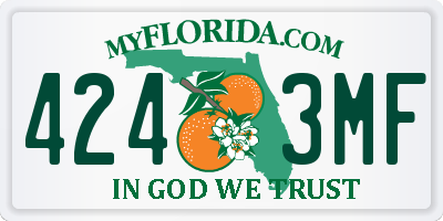 FL license plate 4243MF