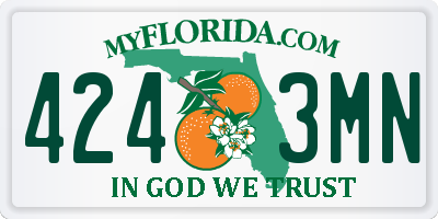 FL license plate 4243MN