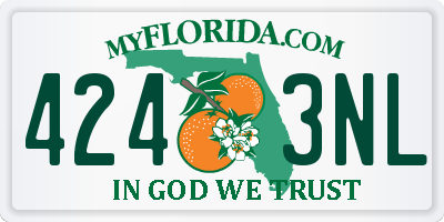 FL license plate 4243NL