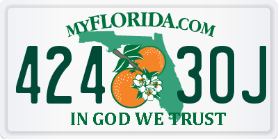 FL license plate 4243OJ