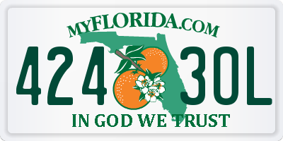 FL license plate 4243OL