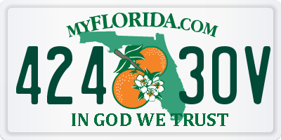 FL license plate 4243OV