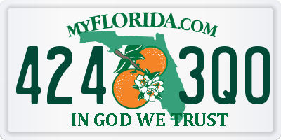 FL license plate 4243QO