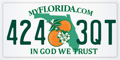 FL license plate 4243QT