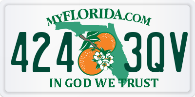 FL license plate 4243QV