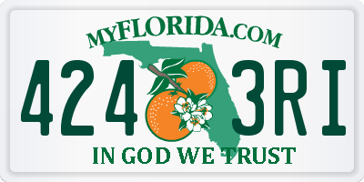 FL license plate 4243RI