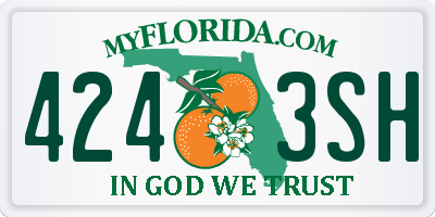 FL license plate 4243SH