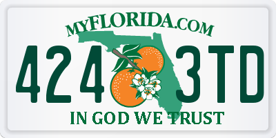 FL license plate 4243TD