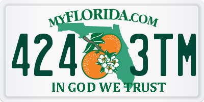 FL license plate 4243TM