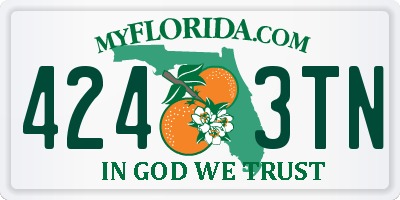 FL license plate 4243TN
