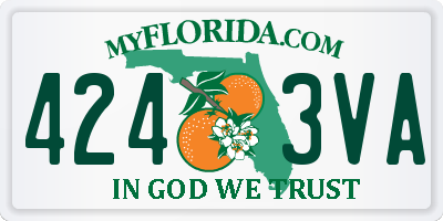 FL license plate 4243VA