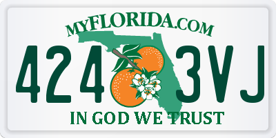 FL license plate 4243VJ
