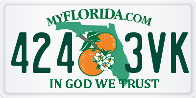 FL license plate 4243VK