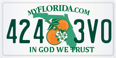 FL license plate 4243VO