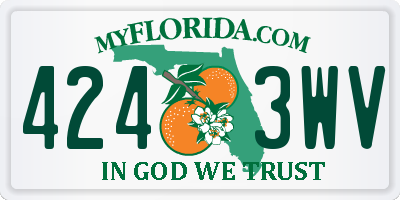 FL license plate 4243WV