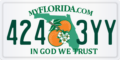 FL license plate 4243YY