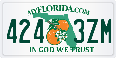 FL license plate 4243ZM