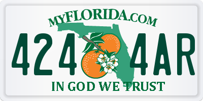 FL license plate 4244AR