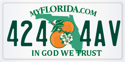 FL license plate 4244AV