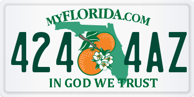 FL license plate 4244AZ