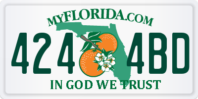 FL license plate 4244BD