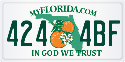 FL license plate 4244BF