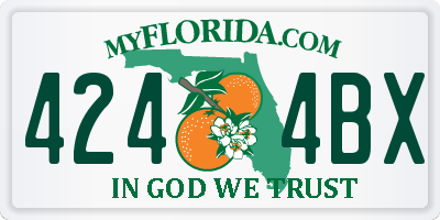 FL license plate 4244BX