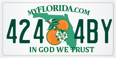 FL license plate 4244BY