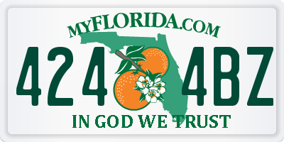 FL license plate 4244BZ