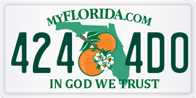 FL license plate 4244DO