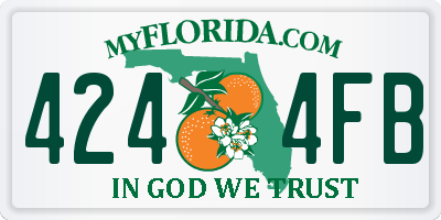 FL license plate 4244FB