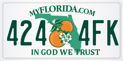 FL license plate 4244FK