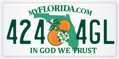 FL license plate 4244GL