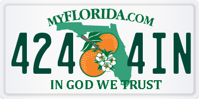 FL license plate 4244IN
