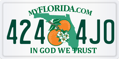 FL license plate 4244JO