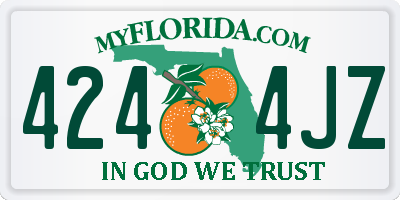 FL license plate 4244JZ