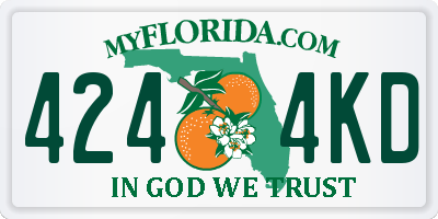 FL license plate 4244KD