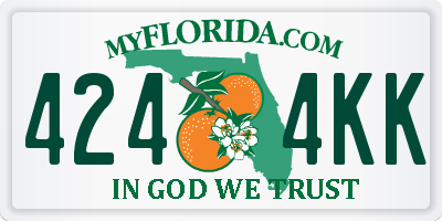 FL license plate 4244KK