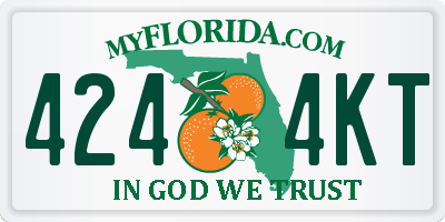 FL license plate 4244KT