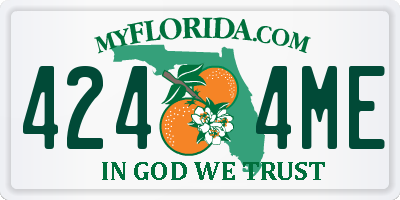 FL license plate 4244ME