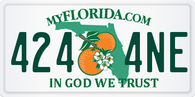 FL license plate 4244NE