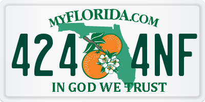 FL license plate 4244NF