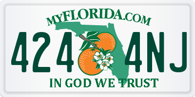 FL license plate 4244NJ