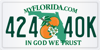 FL license plate 4244OK