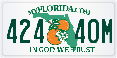 FL license plate 4244OM