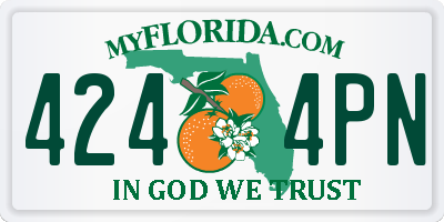 FL license plate 4244PN