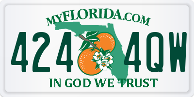 FL license plate 4244QW