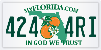 FL license plate 4244RI