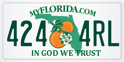 FL license plate 4244RL